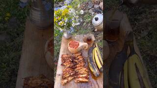 Tavuk Kanat Közde Çikolatalı Muz -Chicken Wings Grilled Chocolate Bananas