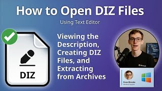 How to Open DIZ Files (Text Editor)