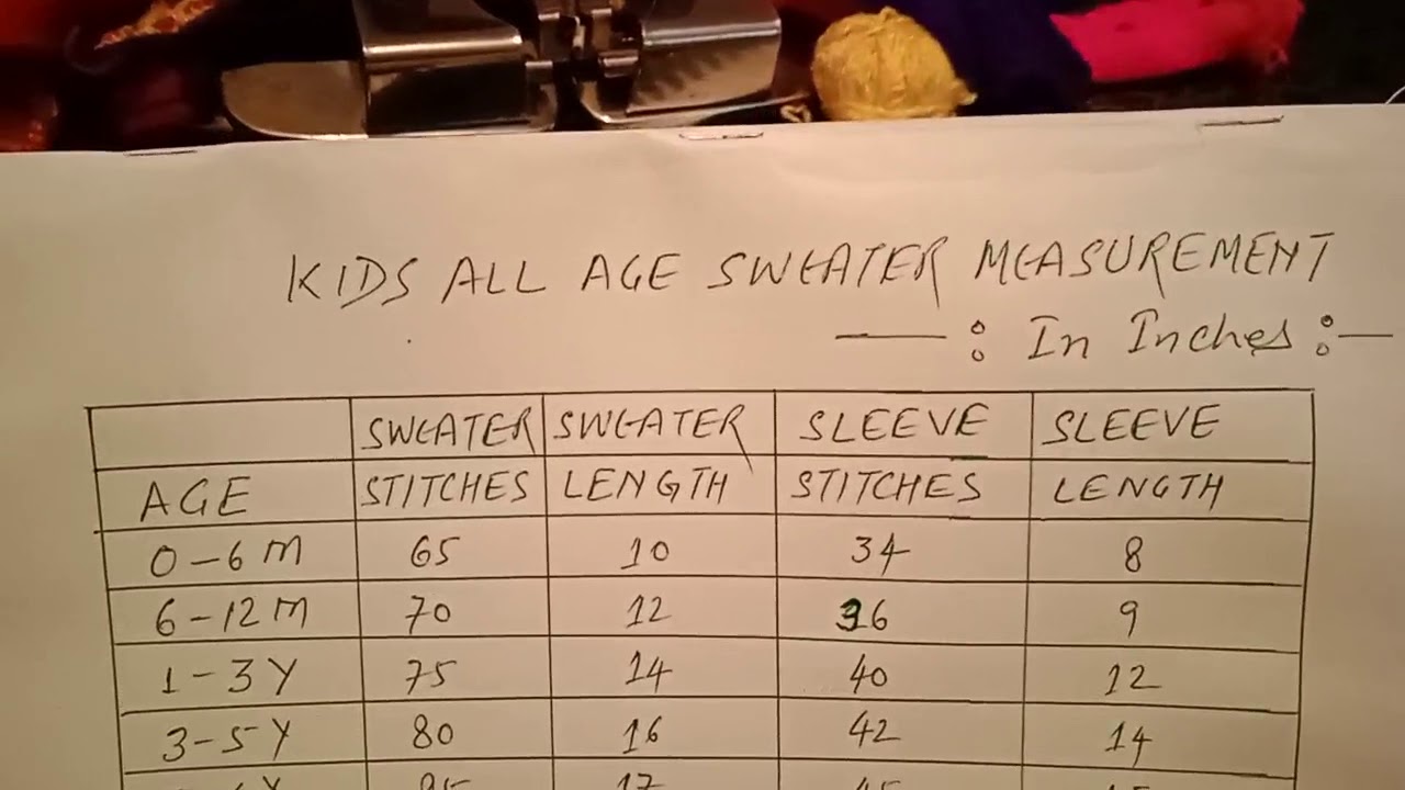 Kids Sweater Measurement With Stitches इन हिंदी | Kids Sweater Measurement