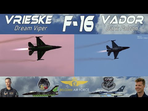 4K UHD  Belgian Air Force F-16 Solo Display  VRIESKE vs VADOR