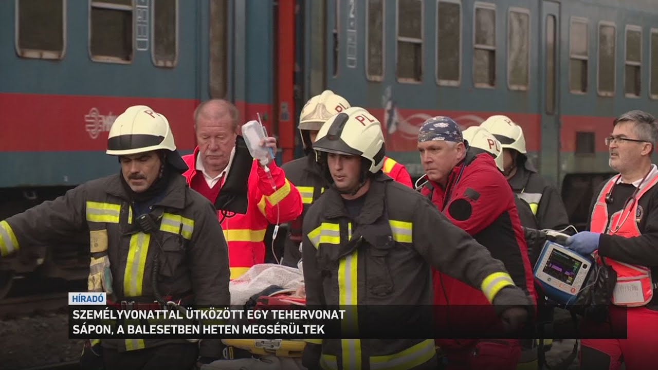Személyvonattal ütközött egy tehervonat Sápon