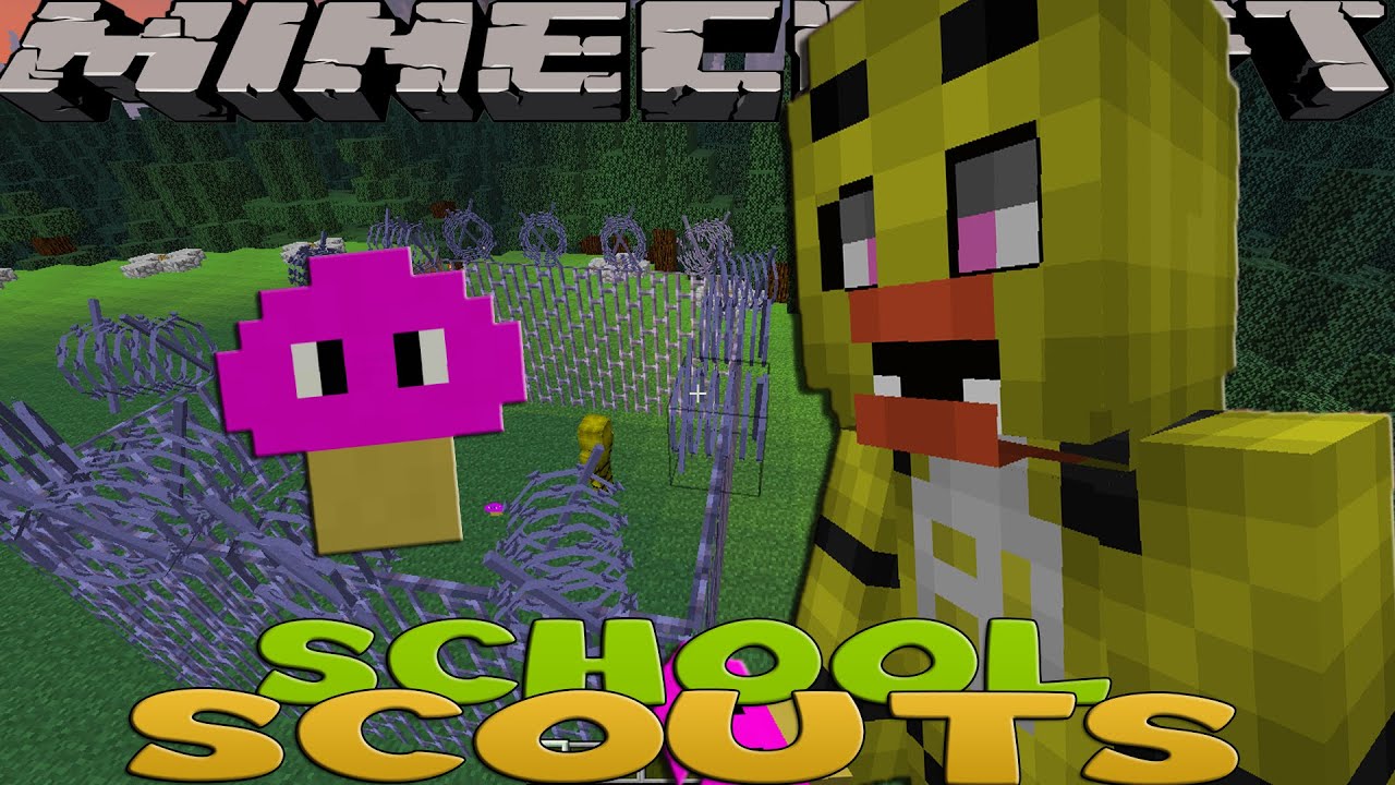 Minecraft School Scouts - FIVE NIGHTS AT FREDDY'S CHICA ATTACKS!!!