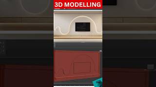 أسهل طريقة لعمل جدارية تلفاز مودرن على 3ds Max! 🔥