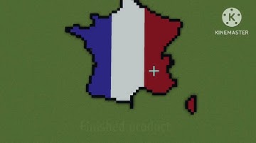 1965 Small scale world flag map in minecraft tutorial part 1- France 🇫🇷