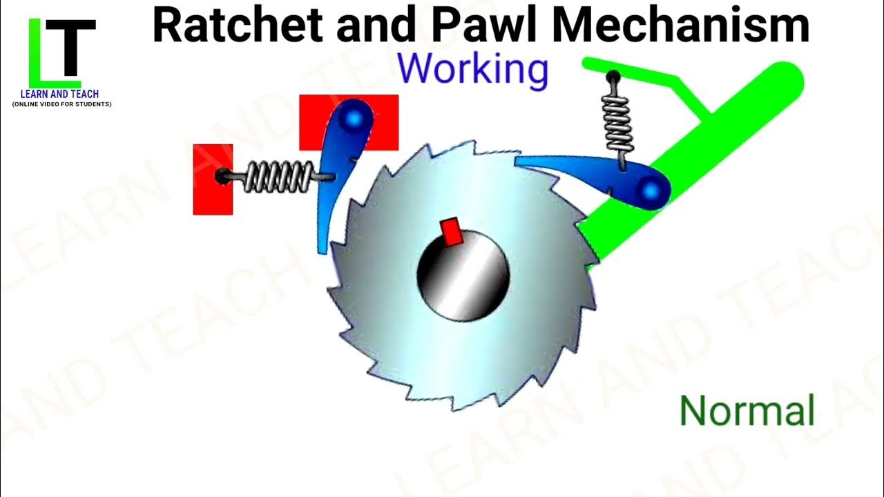Working of Ratchet and pawl mechanism [Animation] YouTube