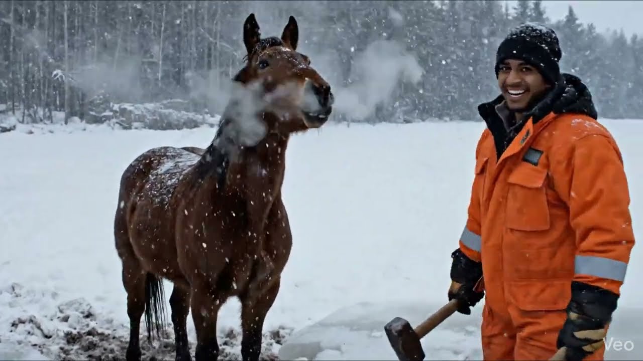 Frozen Horse horse  Saved Just in Time ❄️ 
