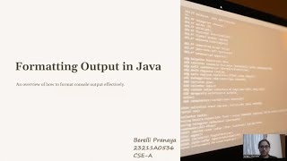 Formatting Output in JAVA