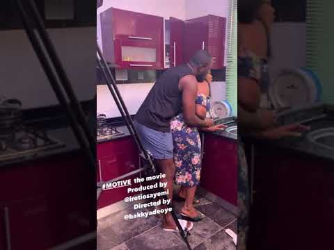 Kiki Bakare Romances Ireti Osayemi on Set.