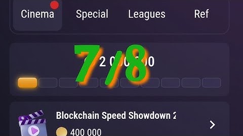Blockchain Speed Showdown2  7Aug Tap Swap Watch Daily Video Code  | Tapswap New Code Today? 7 Aug