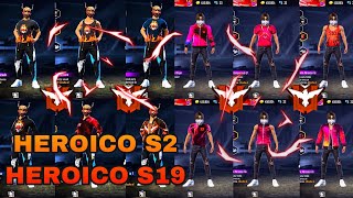 TODAS LAS CAMISETAS DE HEROICO (S2 - S19) ? en FREE FIRE ACTUALIZADO ¡ÉPICO