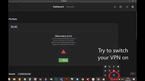 Trezor Suite discovery error. All backends are down. Accounts not loaded properly. How to solve