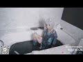 Messy Wetlook Cute Asian Girl Having Fun in Shiny Black Slime Goo Bath in Cute Dress & FILA Sneakers