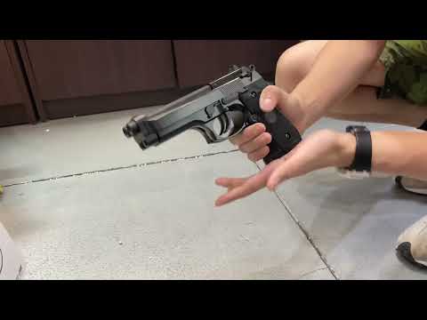 WE Double Barrel M9 GBB Pistol -Test @J.K.Army