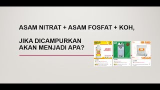 Nitric Acid   Phosphoric Acid   KOH, What Will Become When Mixed?