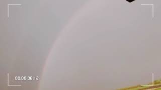 Wonderful Rainbow With Mixed Shower Of Rain