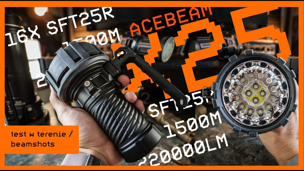 ACEBEAM X25 [TEST W TERENIE / beamshots + DEMO]