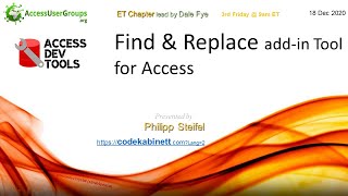 ET: ADT Find and Replace add-in by Philipp Steifel - Access ET