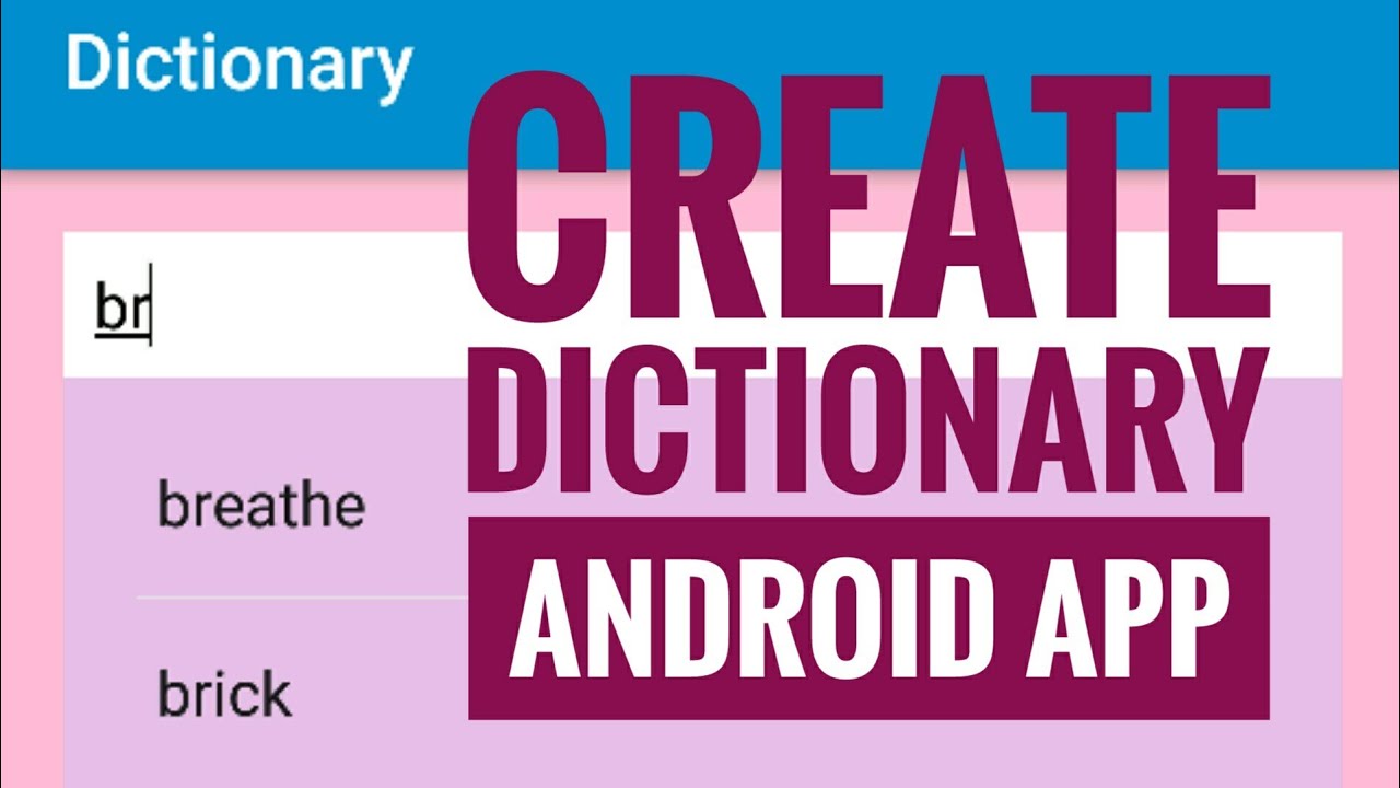 แอพ dictionary  Update New  How to create Dictionary App in Sketchware