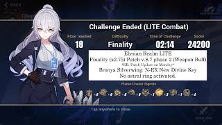 (Phase 2) Elysian Realm LITE Finality (x2.75) Bronya Silverwing: N-EX new Divine Key no AR activated