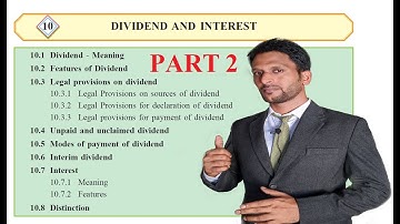 New Syllabus Secretarial practice || Chapter 10 Dividend and Interest | Provision Dividend | part 2