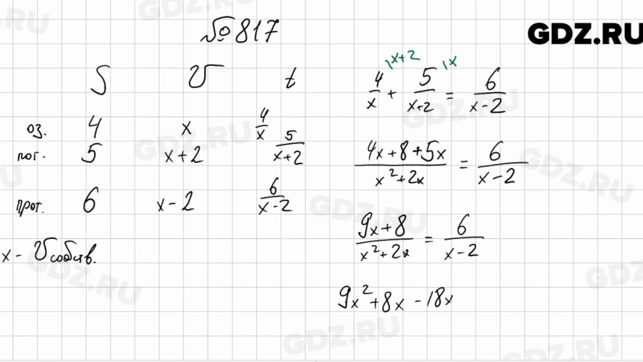 817 - Алгебра 8 класс Мерзляк - YouTube