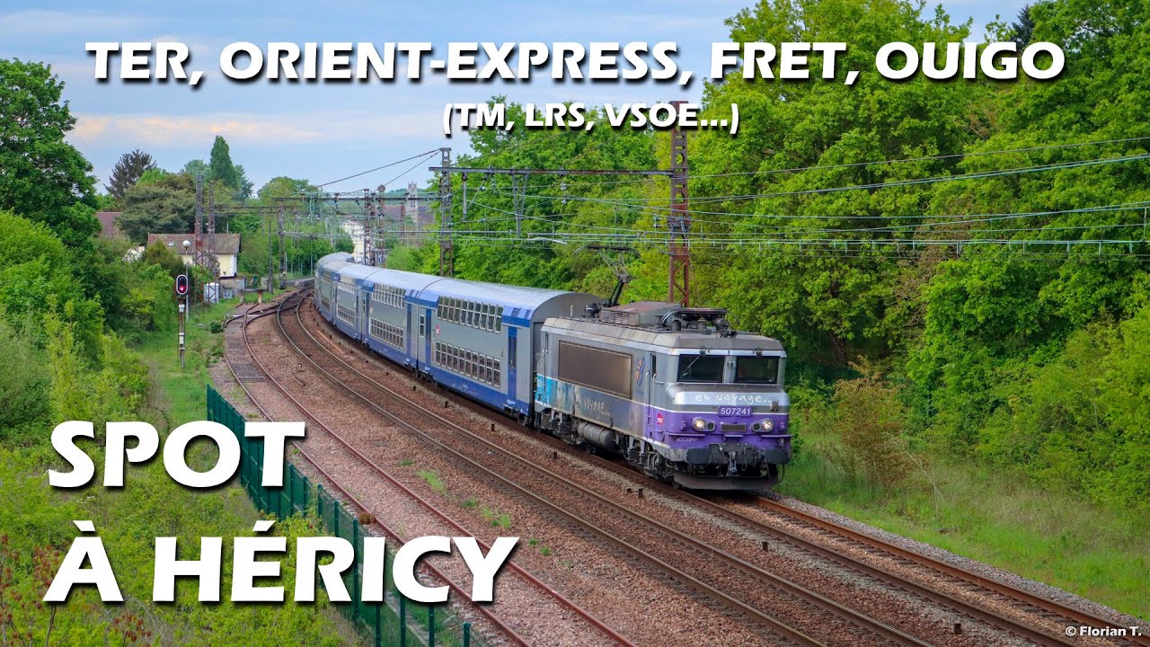 Trains diversifiés à Héricy (Ligne Melun Montereau)