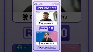 🏆 NEET MDS 2026 Rank 10 | Dr. Ayush Sahu's Success Story 🔥