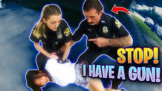 DUI Arrest goes Wrong Girl Grabs Gun And Screams for Mommy