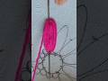 Pink Flower Hand Embroidery Design |#ytshorts #trending #shorts #arts#craft #diy#stitch