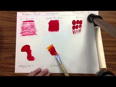 Tempera paint techniques