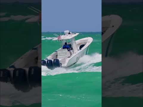 Police and the Jetski on Crazy Sunday at the Haulover Inlet in Bal Harbour, Florida