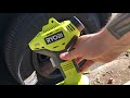 Ryobi 18 Volt Cordless One Plus + Power Inflator Flat Car Tire test and review!