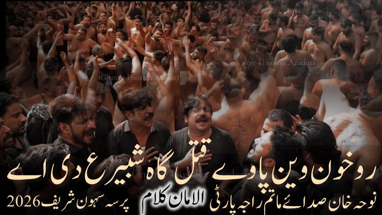 Ro Khon Vain Pave Qatal Gha Shabeer Di Ay| Noha Khan Sadaye Matam Raja Party | Sehwan sharif 2026