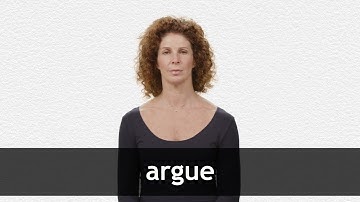 How to pronounce ARGUE in American English