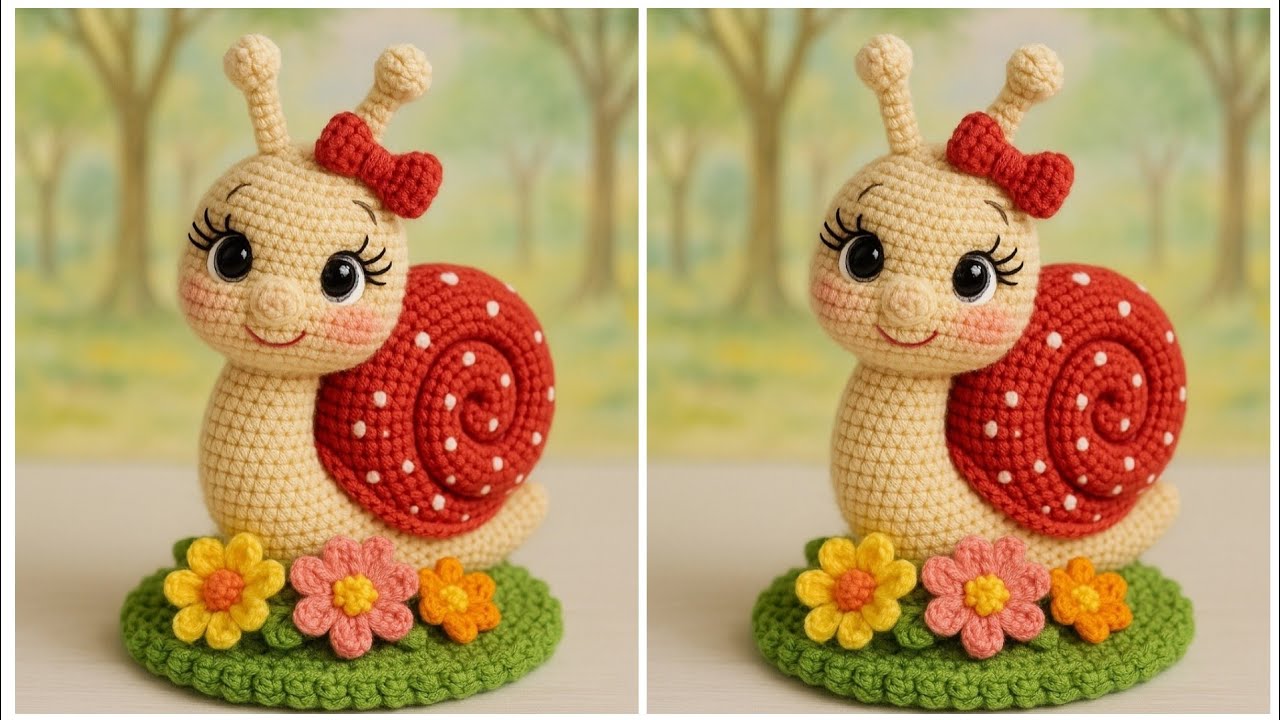 Crochet snail 🐌, crochet amigurumi, crochet gift/@Yo Moda Crochet