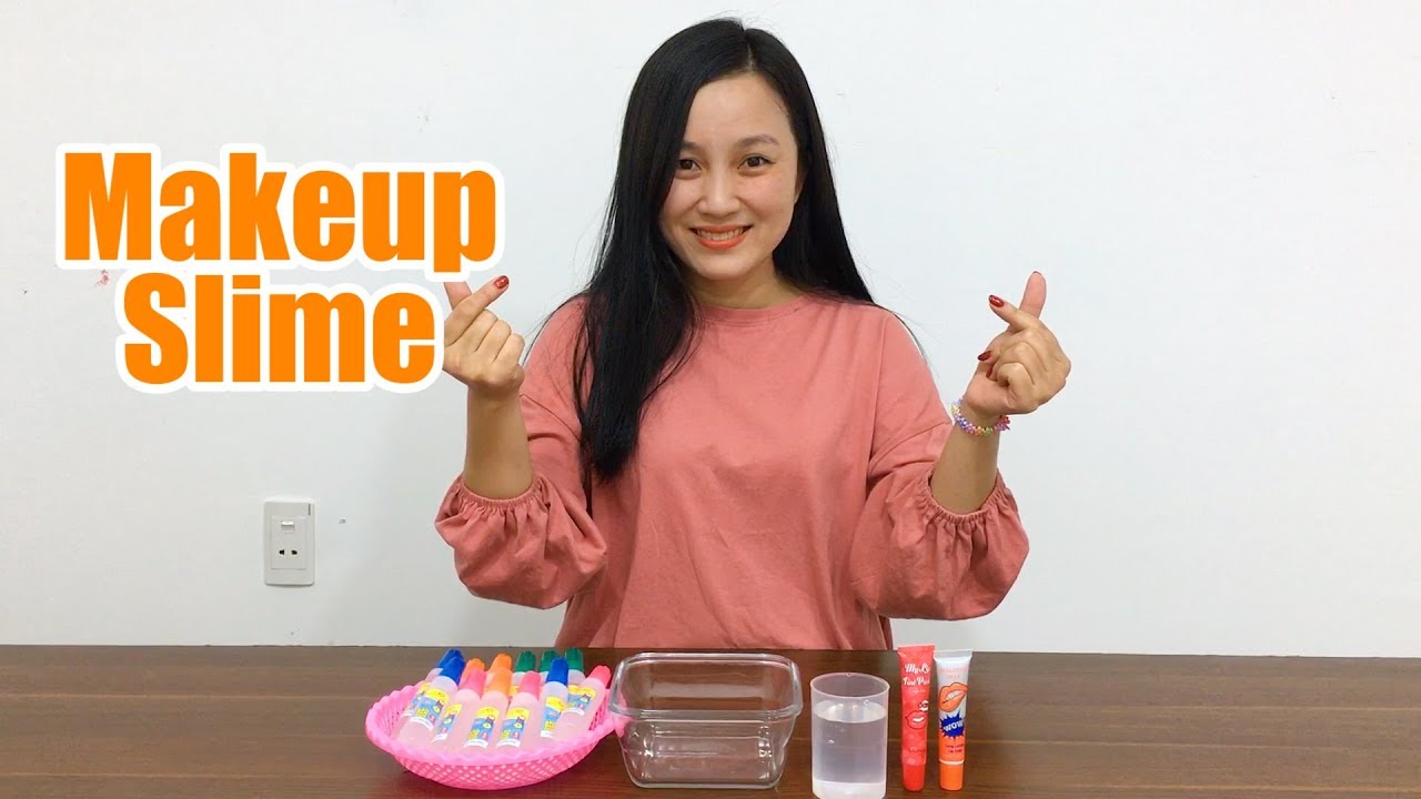 How to make MAKEUP Slime Easy Slime Recipe 6 Nastya Slime