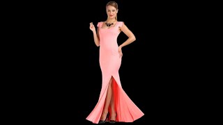 Vavin EVENING GOWN WITH SIDE SLIT  Pink