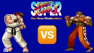Super Street Fighter II (SNES) - Ryu vs Dee Jay