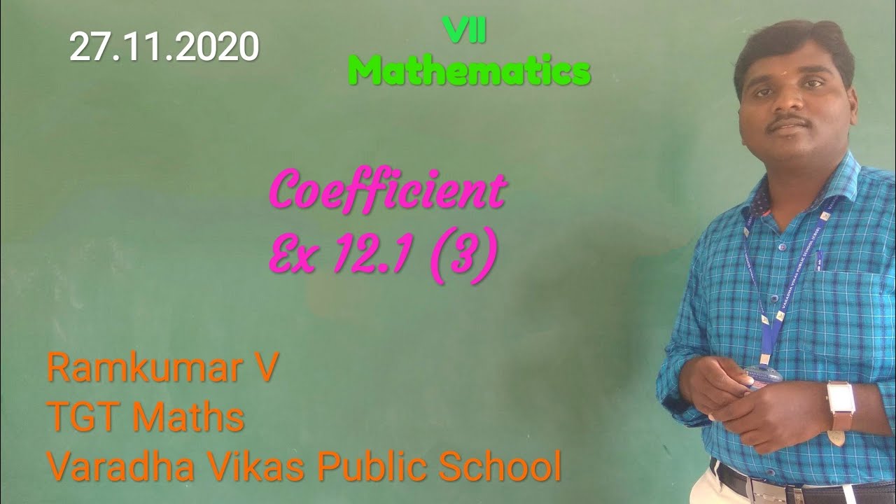 Algebraic expressions coefficients Ex 12.1 (3)