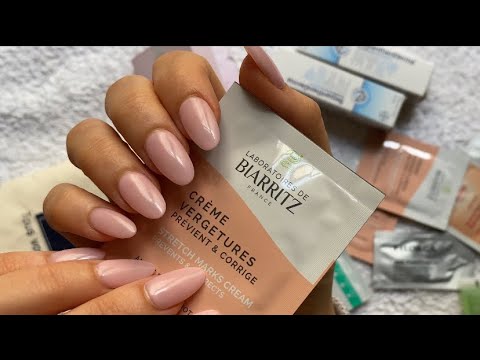 ASMR Beauty product samples w/ tapping and clicky whispers
