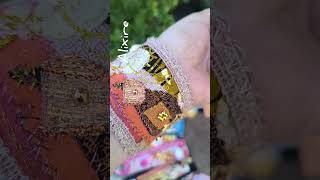 Pour des couleurs chaudes... Un bracelet œuvre d'art unique. #alixire #bijou #art #arttextile
