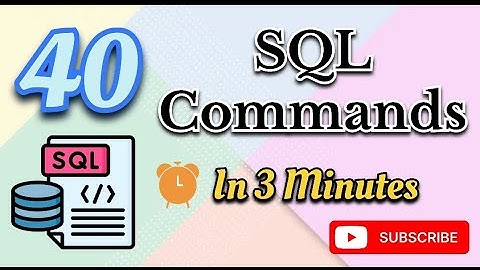 40 Essential SQL Commands in 3 Minutes! #viralvideos #dataanalytics #sql #sqlcommands#reels #sqltips