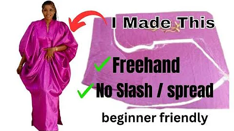 No Pattern Needed || How to Sew a Build-Up Collar Bubu Kaftan Step by Step for Beginners