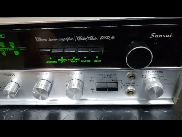 Sansui 5000A - Rescued from the trash. - YouTube