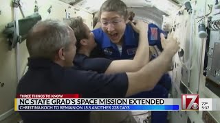 NC State graduate's space mission extended