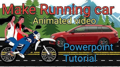 Make Running vehicle animation video using powerpoint tutorial.