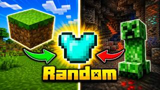 Minecraft, But EVERYTHING Drops Random Items