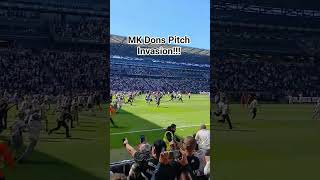 MK Dons Pitch Invasion after promotion to league one