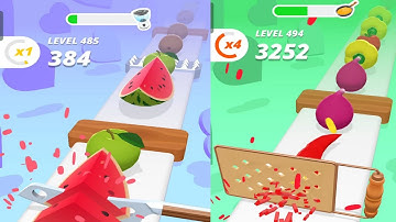 PERFECT SLICES // VEGETARIAN FRUIT GAMES // ANDROID GAMEPLAY VIDEO #7