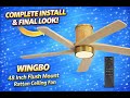 Full Review of the WINGBO Rattan Ceiling Fan – Full Installation &amp; Final Look